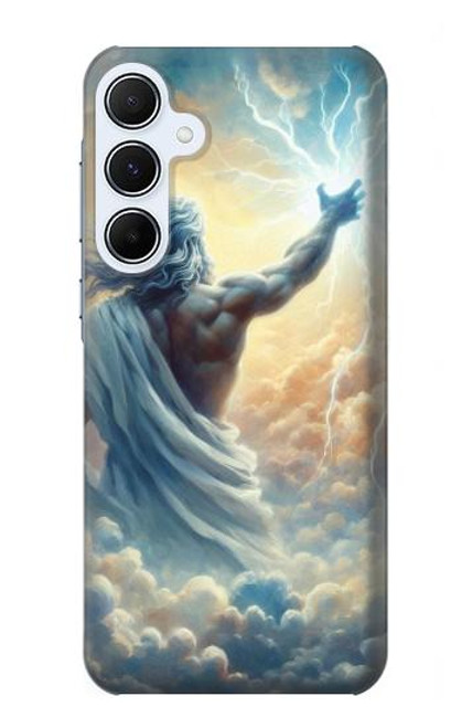 S4028 Zeus, Dieu, Puissance du tonnerre Etui Coque Housse pour Samsung Galaxy A55 5G