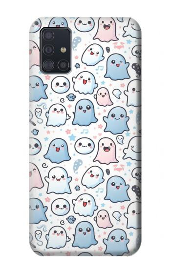 S4013 Motif fantôme mignon et harmonieux Etui Coque Housse pour Samsung Galaxy A51