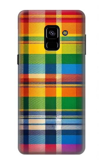 S3983 Texture de tissu LGBTQ Etui Coque Housse pour Samsung Galaxy A8 (2018)