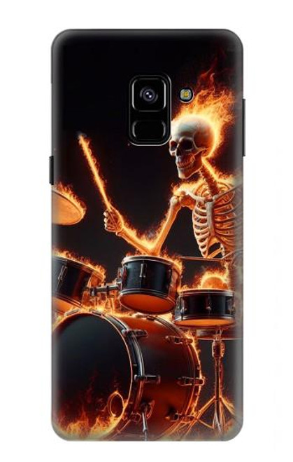 S3985 Batteur de crâne de feu Etui Coque Housse pour Samsung Galaxy A8 (2018)