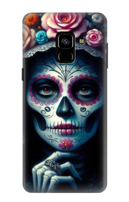 S3990 Crâne de fille, steampunk gothique Etui Coque Housse pour Samsung Galaxy A8 (2018)