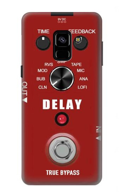 S4011 Graphique de guitare analogique rouge avec delay Etui Coque Housse pour Samsung Galaxy A8 (2018)