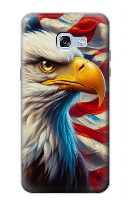 S3967 Pygargue à tête blanche, drapeau américain Etui Coque Housse pour Samsung Galaxy A5 (2017)