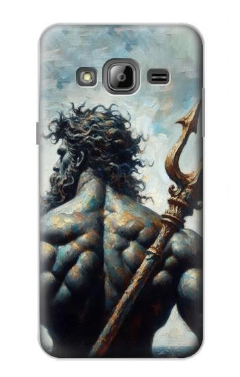 S4010 Trident de Poséidon, Dieu de la mer Etui Coque Housse pour Samsung Galaxy J3 (2016)