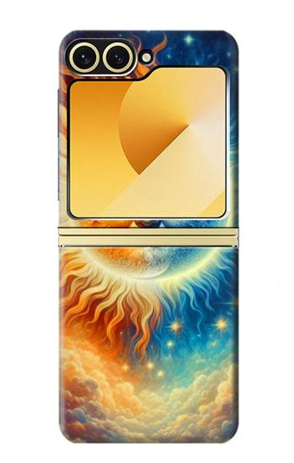 S3966 Soleil artistique et lune Etui Coque Housse pour Samsung Galaxy Z Flip 6, Flip 7 FE S3966 Soleil artistique et lune Etui Coque Housse pour Samsung Galaxy Z Flip 6, Flip 7 FE