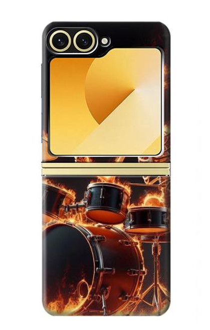 S3985 Batteur de crâne de feu Etui Coque Housse pour Samsung Galaxy Z Flip 6, Flip 7 FE S3985 Batteur de crâne de feu Etui Coque Housse pour Samsung Galaxy Z Flip 6, Flip 7 FE