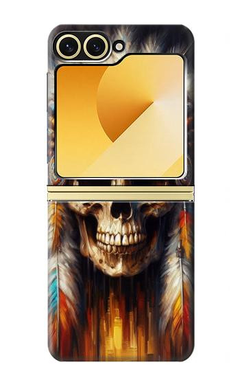 S4016 Crâne amérindien Etui Coque Housse pour Samsung Galaxy Z Flip 6, Flip 7 FE