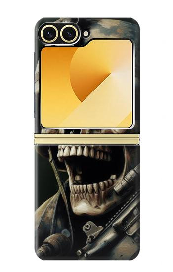 S4017 Crâne de soldat Etui Coque Housse pour Samsung Galaxy Z Flip 6, Flip 7 FE