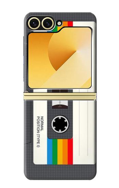 S4023 Cassette arc-en-ciel vintage Etui Coque Housse pour Samsung Galaxy Z Flip 6