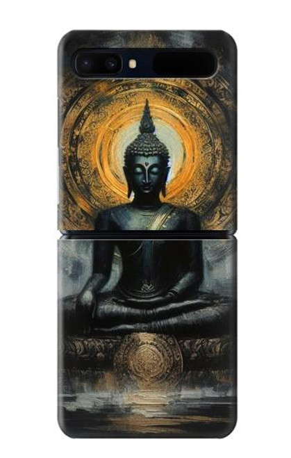 S3968 Bouddha noir Etui Coque Housse pour Samsung Galaxy Z Flip 5G