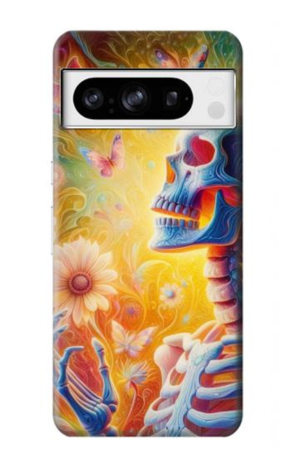 S3976 Squelette coloré Etui Coque Housse pour Google Pixel 8 pro