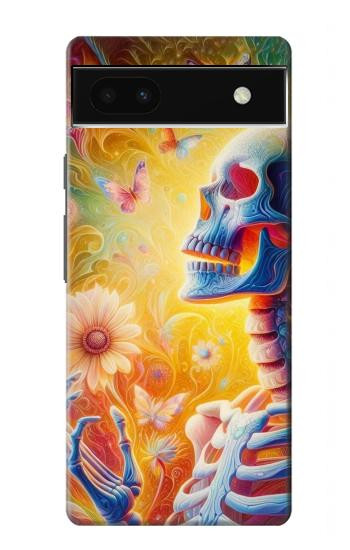 S3976 Squelette coloré Etui Coque Housse pour Google Pixel 6a