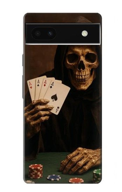 S3994 Gagner au poker avec la Faucheuse Etui Coque Housse pour Google Pixel 6a S3994 Gagner au poker avec la Faucheuse Etui Coque Housse pour Google Pixel 6a