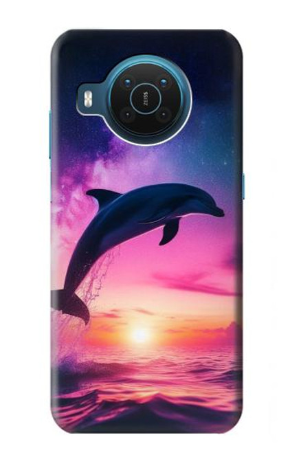 S3980 Dauphin, coucher de soleil, Voie lactée Etui Coque Housse pour Nokia X20