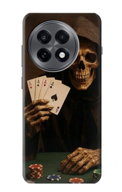 S3994 Gagner au poker avec la Faucheuse Etui Coque Housse pour OnePlus 13R