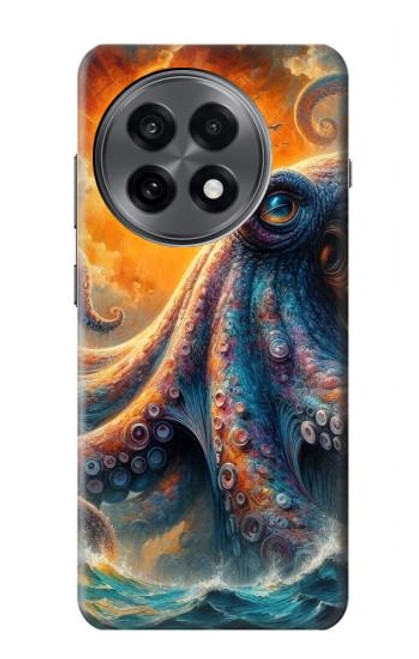 S4003 Peinture à l'huile géante Pieuvre Etui Coque Housse pour OnePlus 13R
