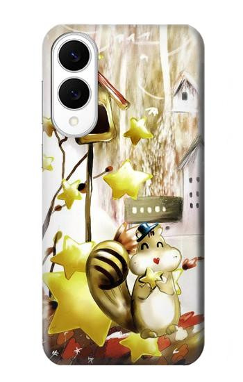 S0109 Écureuil mignon Dessin animé Etui Coque Housse pour Samsung Galaxy S25 Edge