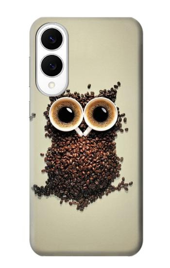 S0360 café Chouette Etui Coque Housse pour Samsung Galaxy S25 Edge