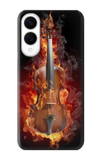S0864 Violon feu Etui Coque Housse pour Samsung Galaxy S25 Edge