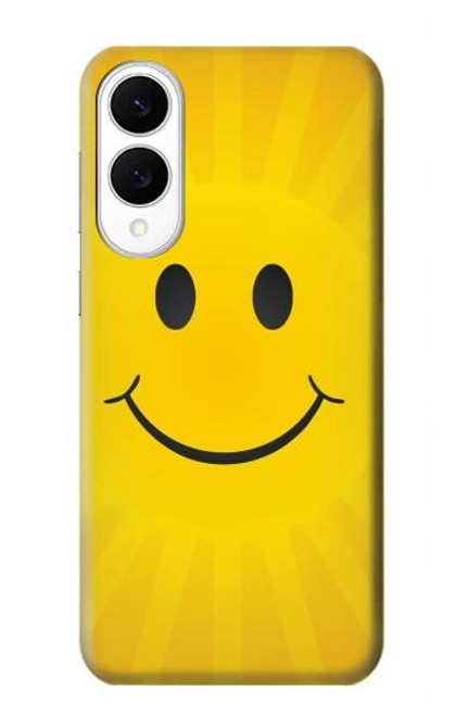 S1146 Sourire Soleil Jaune Etui Coque Housse pour Samsung Galaxy S25 Edge