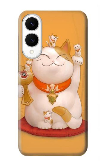 S1217 Maneki Neko Lucky Cat Etui Coque Housse pour Samsung Galaxy S25 Edge