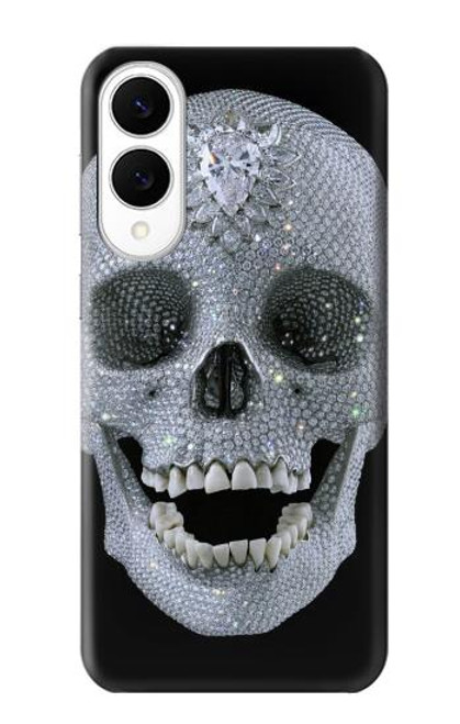 S1286 Crâne de diamant Etui Coque Housse pour Samsung Galaxy S25 Edge