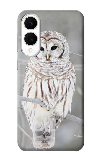 S1566 Milou Blanc Chouette Chouette Etui Coque Housse pour Samsung Galaxy S25 Edge