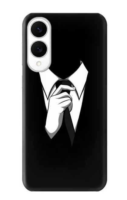 S1591 Anonymous Homme en Costume Noir Etui Coque Housse pour Samsung Galaxy S25 Edge