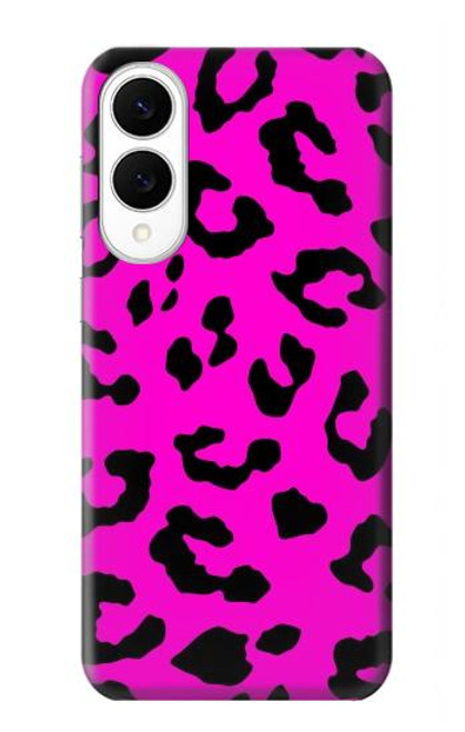 S1850 Motif rose Léopard Etui Coque Housse pour Samsung Galaxy S25 Edge