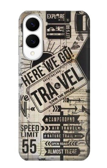 S3441 Voyage millésimé Etui Coque Housse pour Samsung Galaxy S25 Edge