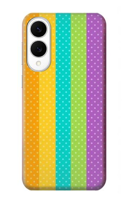 S3678 Vertical arc-en-ciel coloré Etui Coque Housse pour Samsung Galaxy S25 Edge