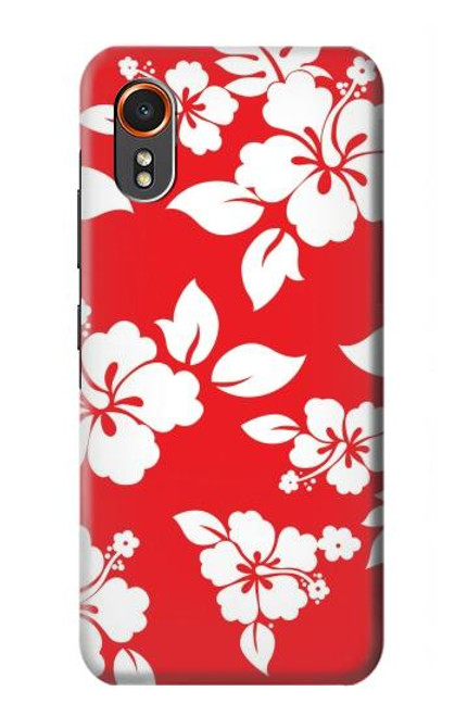 S1949 Motif Hibiscus hawaïenne Etui Coque Housse pour Samsung Galaxy XCover7