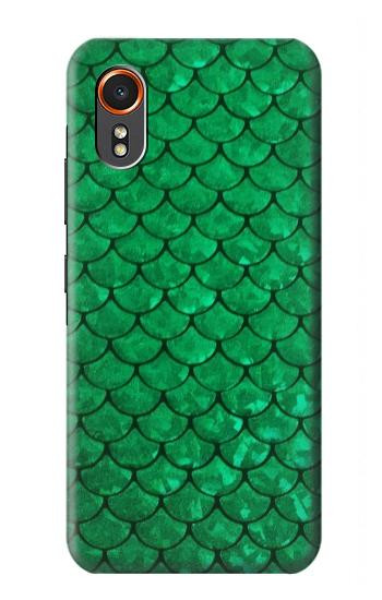 S2704 Vert poisson échelle motif graphique Etui Coque Housse pour Samsung Galaxy XCover7