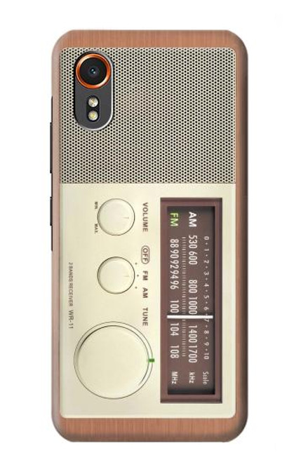 S3165 FM AM en bois Récepteur graphique Etui Coque Housse pour Samsung Galaxy XCover7