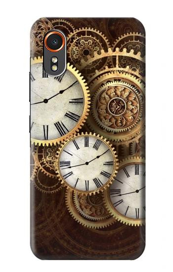 S3172 Horloge or Etui Coque Housse pour Samsung Galaxy XCover7