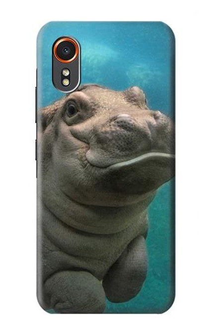 S3871 mignon, bébé, hippopotame, hippopotame Etui Coque Housse pour Samsung Galaxy XCover7
