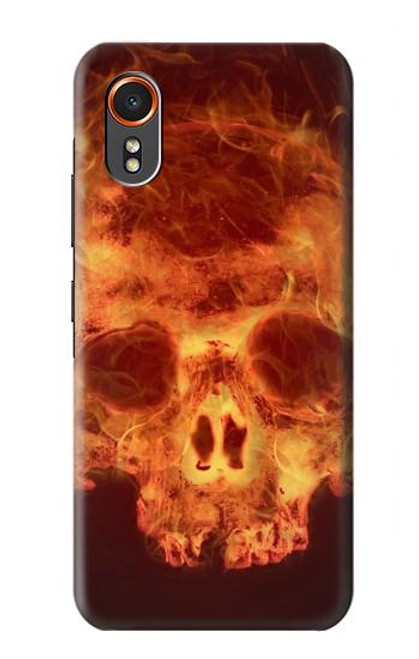 S3881 Crâne de feu Etui Coque Housse pour Samsung Galaxy XCover7