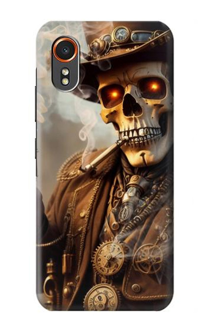 S3949 Crâne Steampunk Fumer Etui Coque Housse pour Samsung Galaxy XCover7