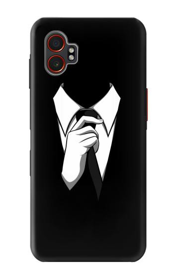 S1591 Anonymous Homme en Costume Noir Etui Coque Housse pour Samsung Galaxy XCover7 Pro
