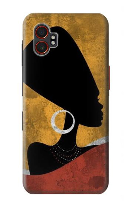 S3453 Africaine Reine Néfertiti Silhouette Etui Coque Housse pour Samsung Galaxy XCover7 Pro