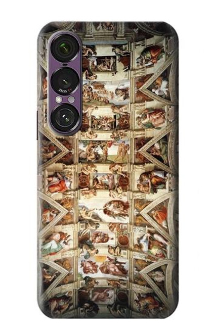 S0177 Michelangelo Chapelle plafond Etui Coque Housse pour Sony Xperia 1 VII