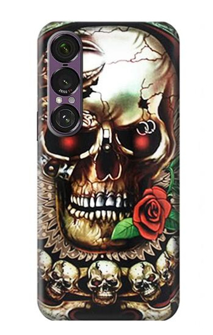 S0753 crâne Wing Etui Coque Housse pour Sony Xperia 1 VII