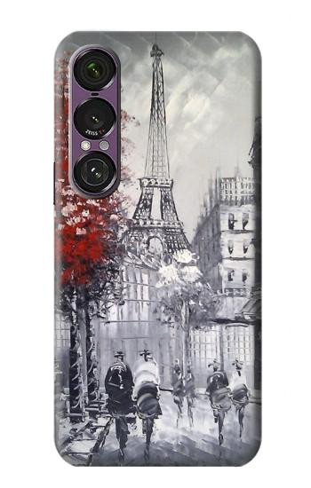 S1295 Peinture Eiffel de Paris Etui Coque Housse pour Sony Xperia 1 VII