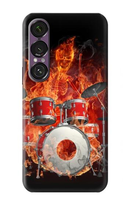 S1431 crâne de tambour Etui Coque Housse pour Sony Xperia 1 VII