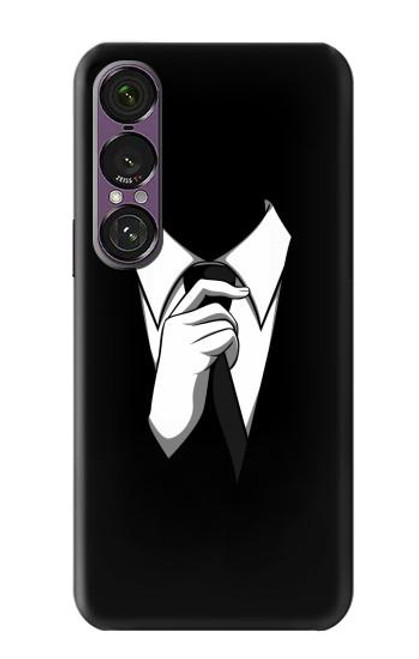 S1591 Anonymous Homme en Costume Noir Etui Coque Housse pour Sony Xperia 1 VII