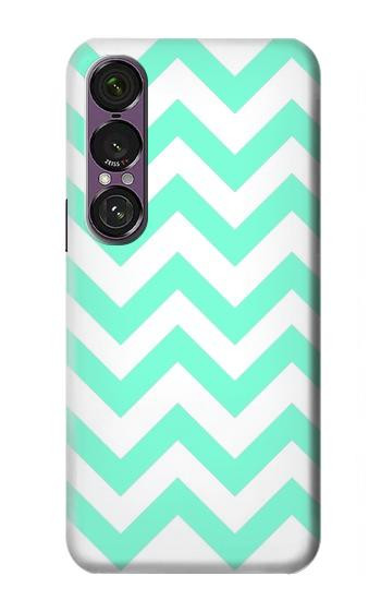 S1723 Monnaie Chevron Zigzag Etui Coque Housse pour Sony Xperia 1 VII
