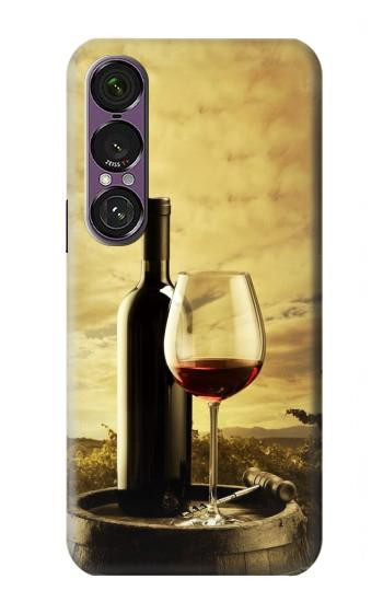 S2042 Raisin Vignoble Raisins Bouteille Rouge Vin Etui Coque Housse pour Sony Xperia 1 VII