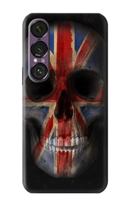 S3848 Crâne de drapeau du Royaume-Uni Etui Coque Housse pour Sony Xperia 1 VII
