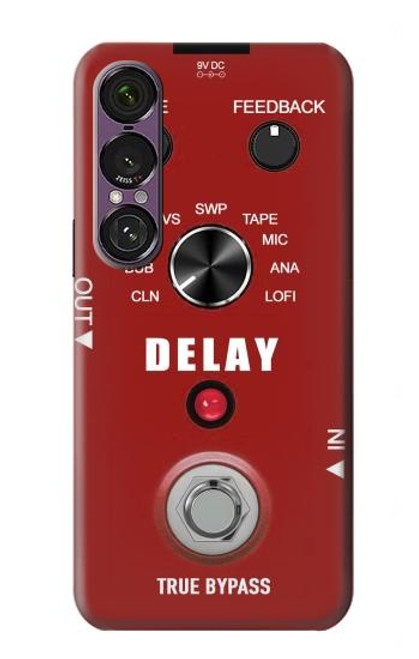 S4011 Graphique de guitare analogique rouge avec delay Etui Coque Housse pour Sony Xperia 1 VII