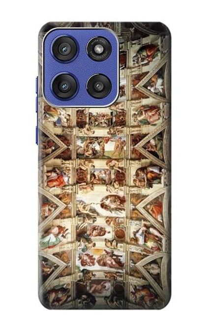 S0177 Michelangelo Chapelle plafond Etui Coque Housse pour Motorola Moto G Stylus 5G (2025), Edge 60 Stylus